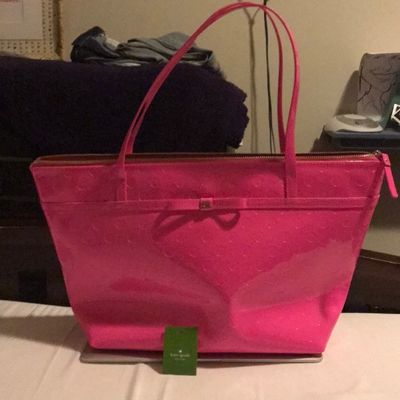 Kate Spade hot pink tote - Picture 2 of 3